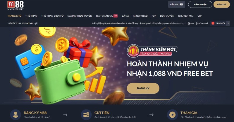 Đăng ký M88 - Link mở tài khoản ưu đãi 150% nạp đầu 1 đăng ký M88
