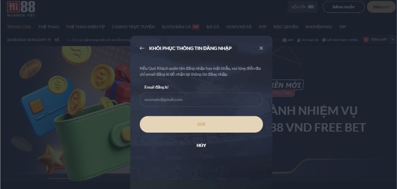 Đăng nhập M88 - 4 bước truy cập siêu tốc trong 30 giây 3 đăng nhập M88