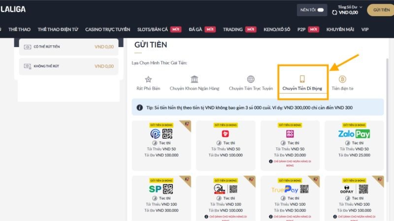 Nạp tiền M88 - 4 kênh nạp tiền an toàn 100% 3 Nạp tiền M88