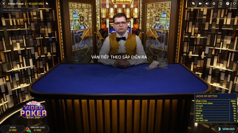 Giao diện chơi Poker Livetream tại nhà cái