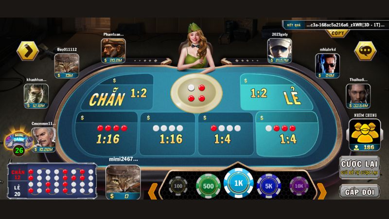 Các cửa cược tại bàn chơi xóc dĩa 3D