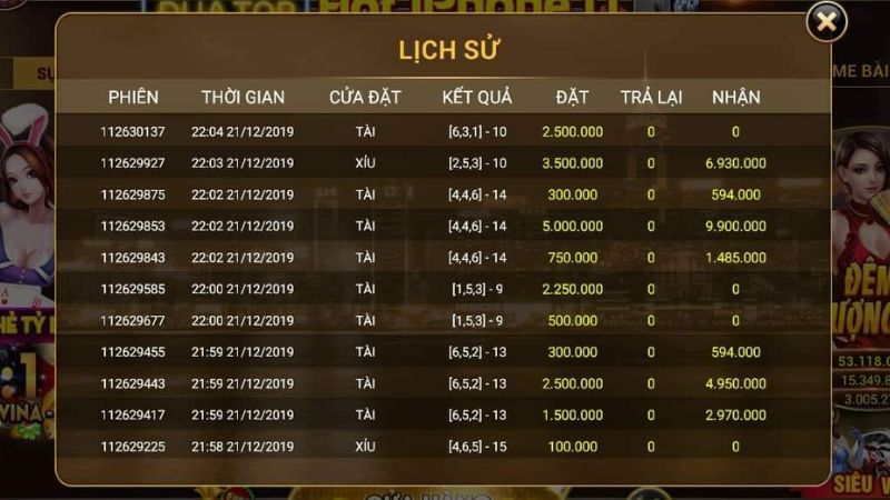 Cách chơi tài xỉu online - Hướng dẫn từ A đến Z dễ hiểu - M88 SE 4 Tham khảo bảng thống kê tần suất trước khi cược tài xỉu